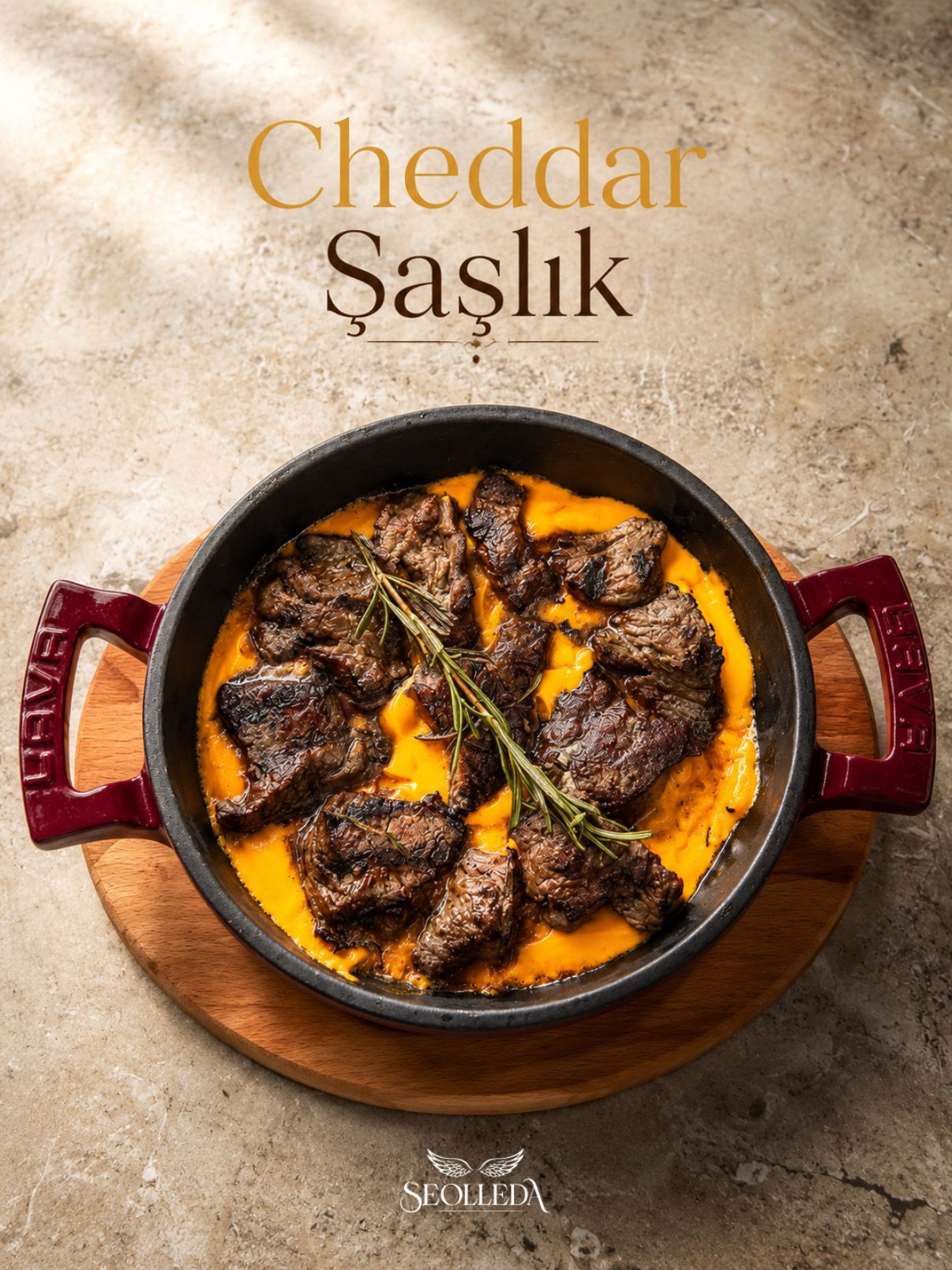 Cheddar Soslu Dana Şaşlık